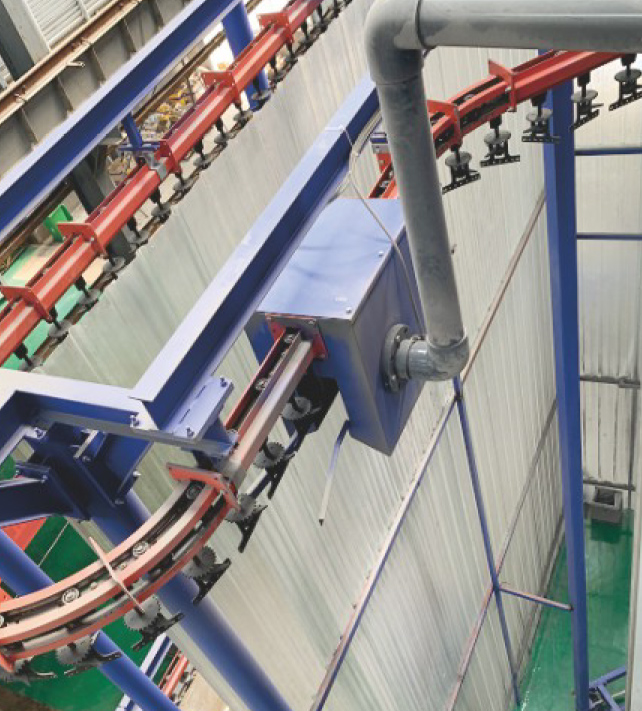 Hanging dust blowing device